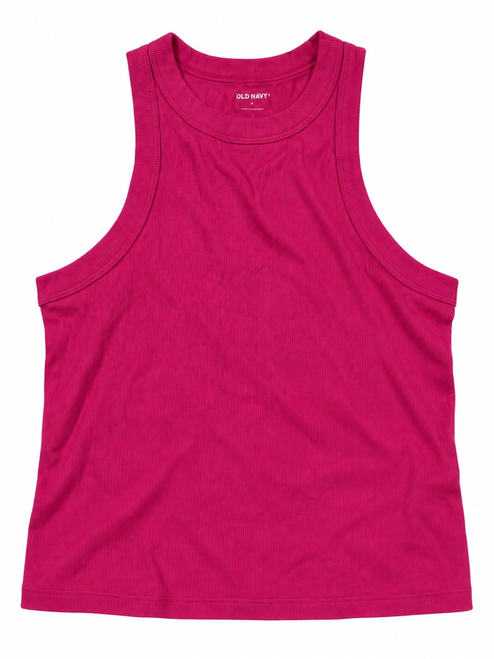 Old Navy Bright Magenta Ribbed Tank Top